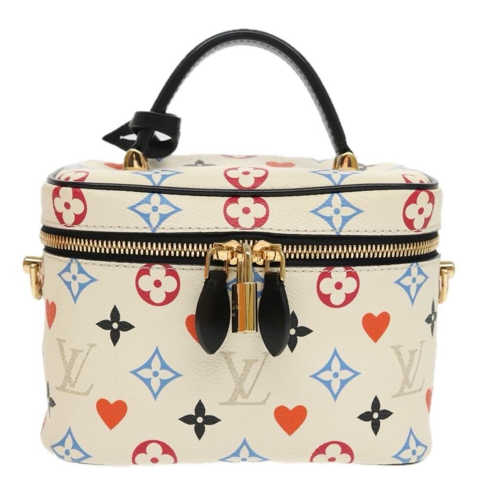Louis Vuitton Monogram Game On Vanity PM Handbag White
